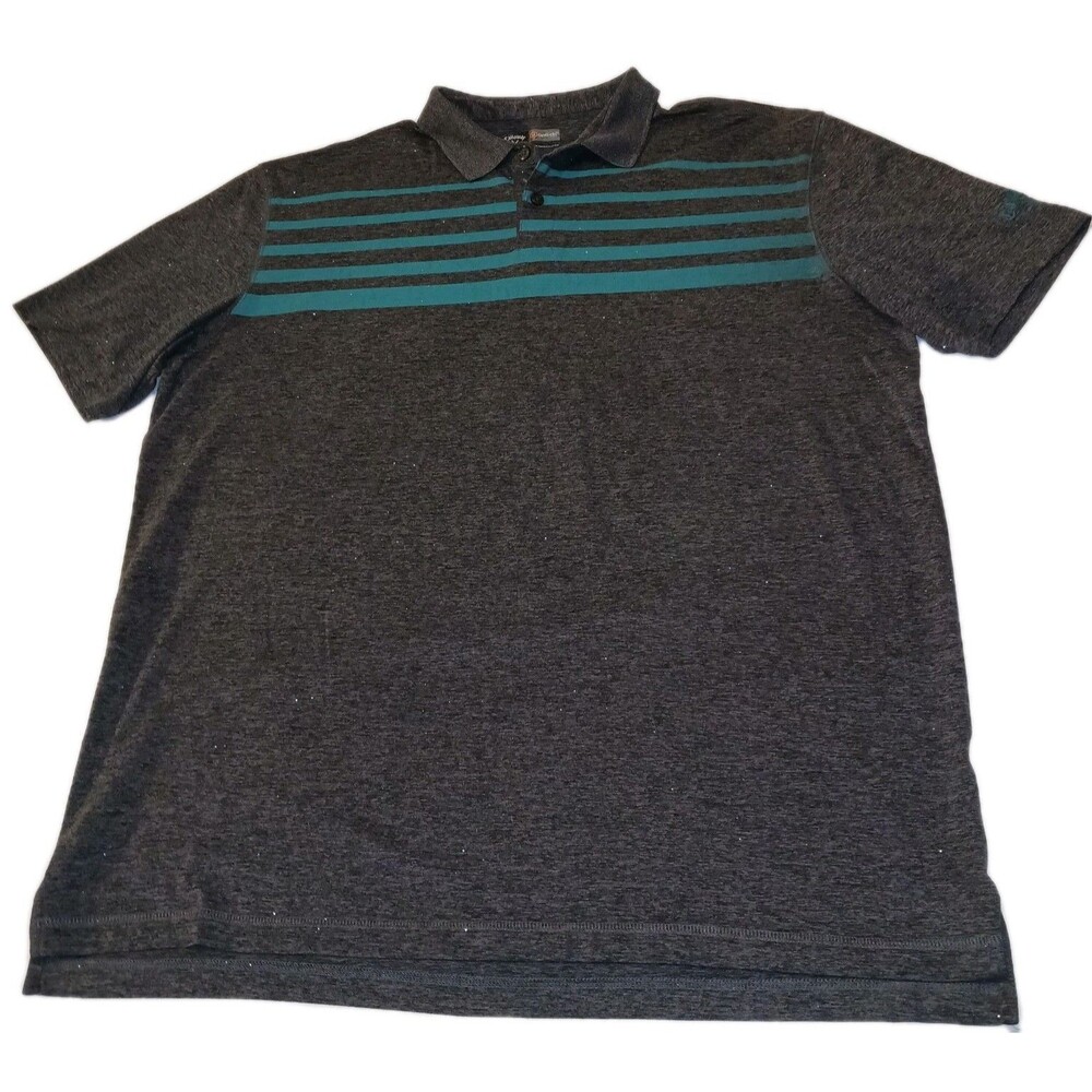 Callaway Opti-dry Men's XL Golf Shirt Gray Polo Short Sleeve Shirt